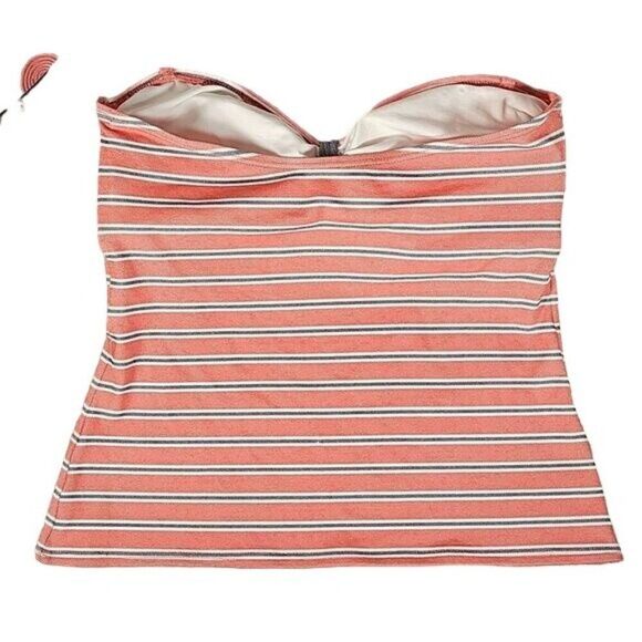 Tommy Hilfiger Striped Tankini Top Sz L - Picture 2 of 10